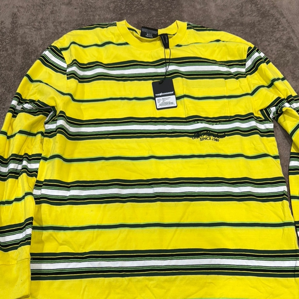 The Hundreds Yellow Striped Long Sleeve Shirt
